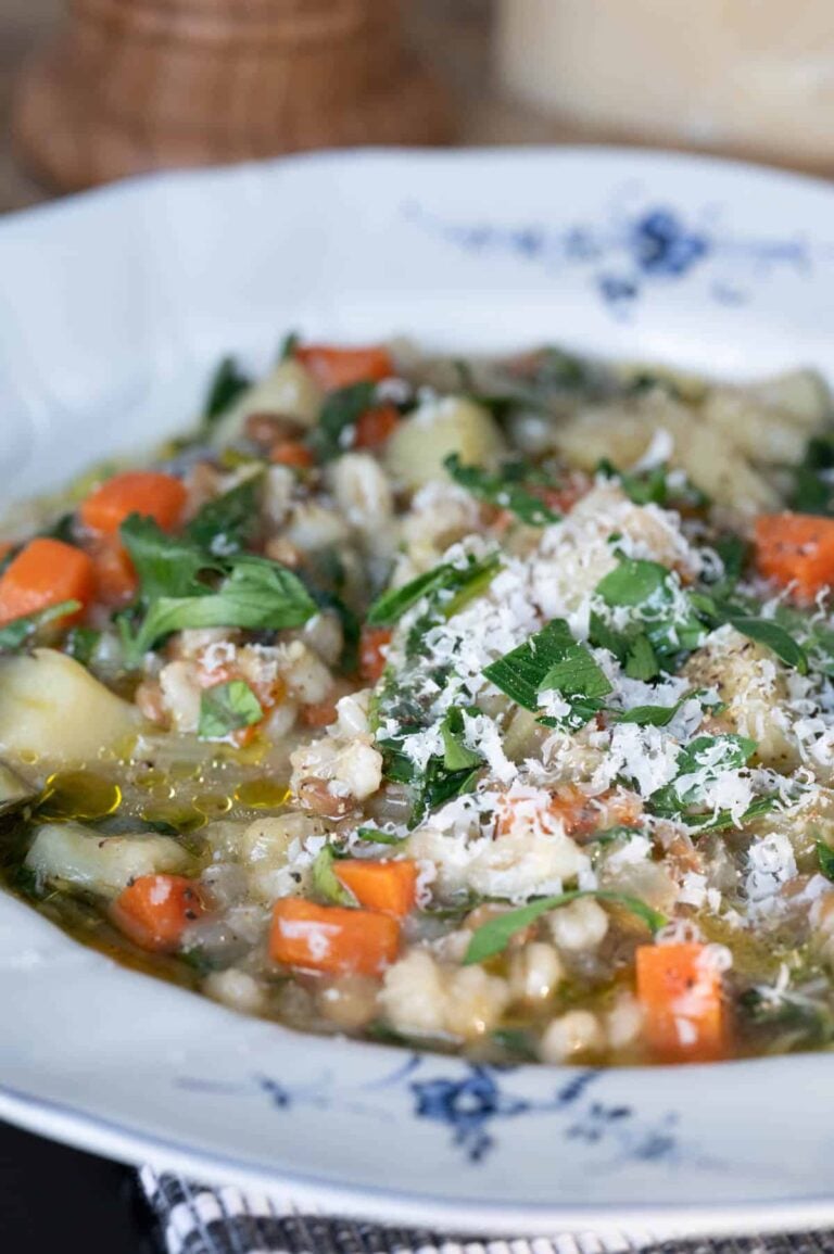 Italian Lentil and Barley Soup with Vegetables LadyPearTree