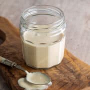 Smash burger sauce stored in a jar.