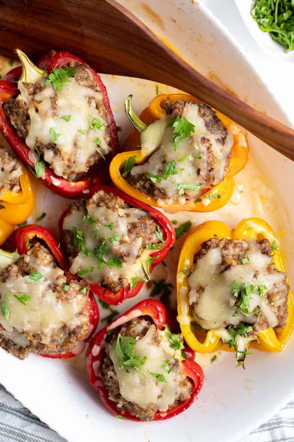 The Best Stuffed Peppers without Tomato Sauce LadyPearTree